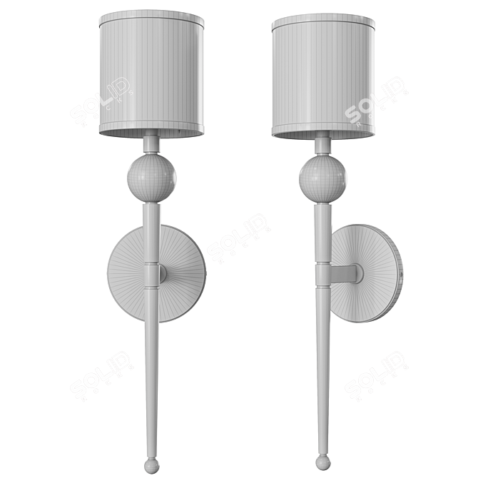 Rockland Faux Silk 1-Light Pendant 3D model image 3