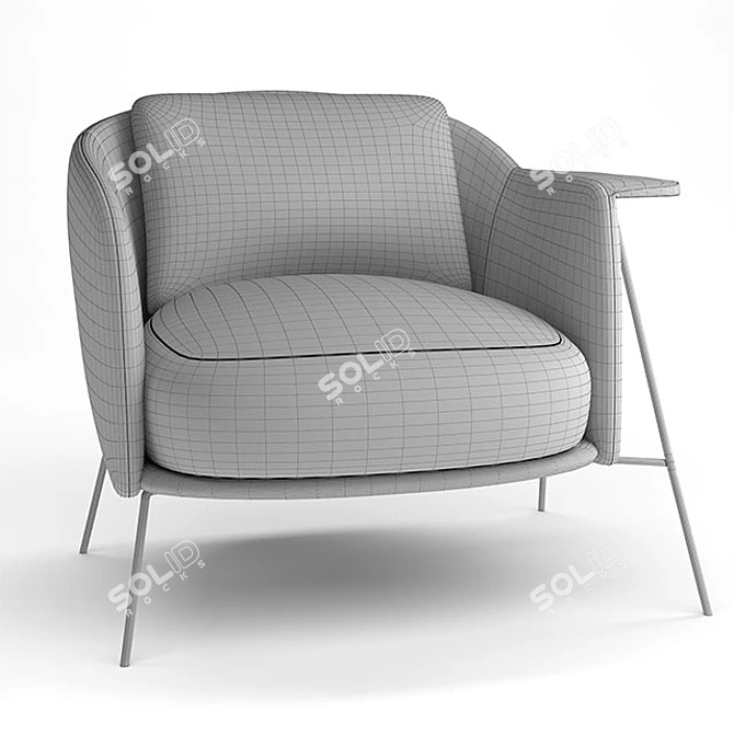 Saba Kepi Armchair: Modern Elegance 3D model image 4