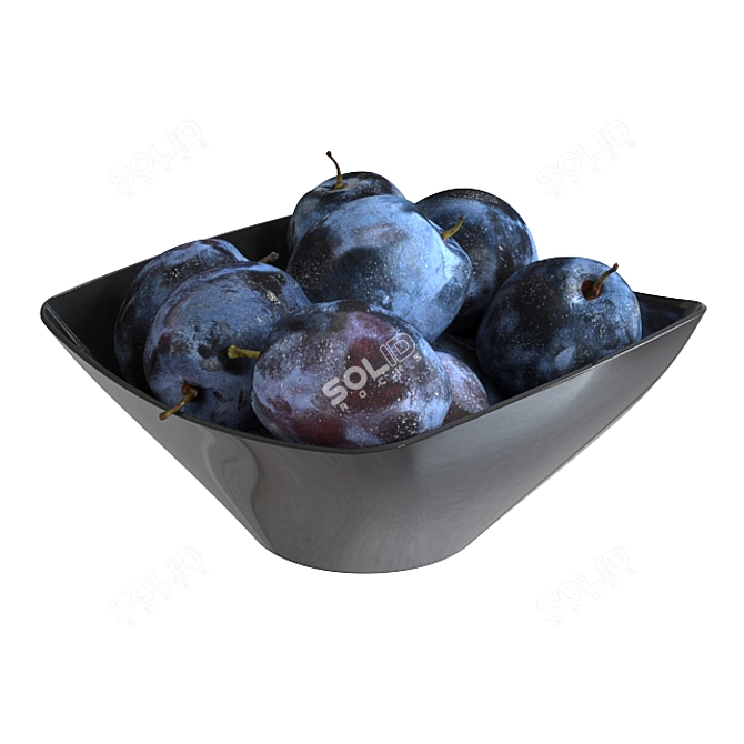 Elegant Black Plum Cup 3D model image 6