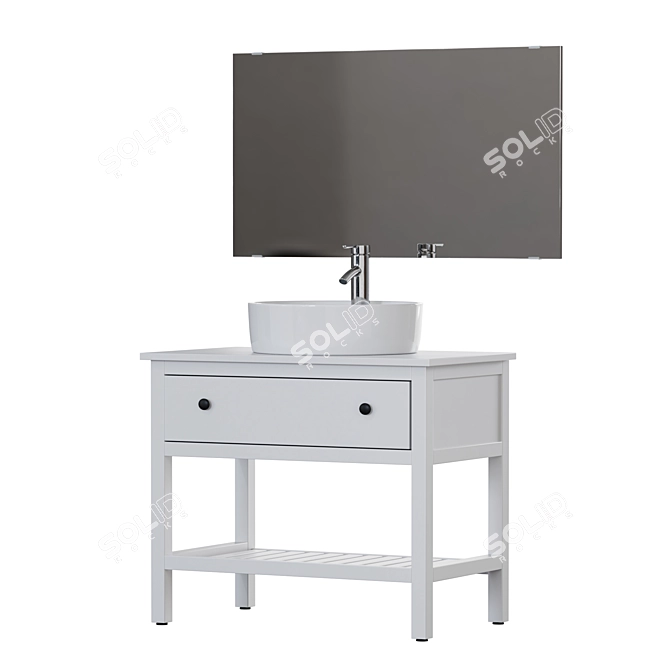 Modern Bathroom Furniture Set: HEMNES / TORNVIKEN 3D model image 6