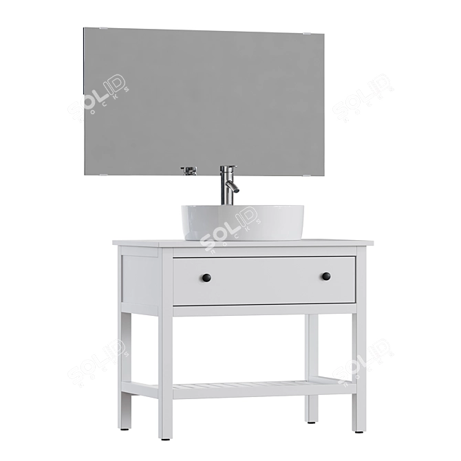 Modern Bathroom Furniture Set: HEMNES / TORNVIKEN 3D model image 7