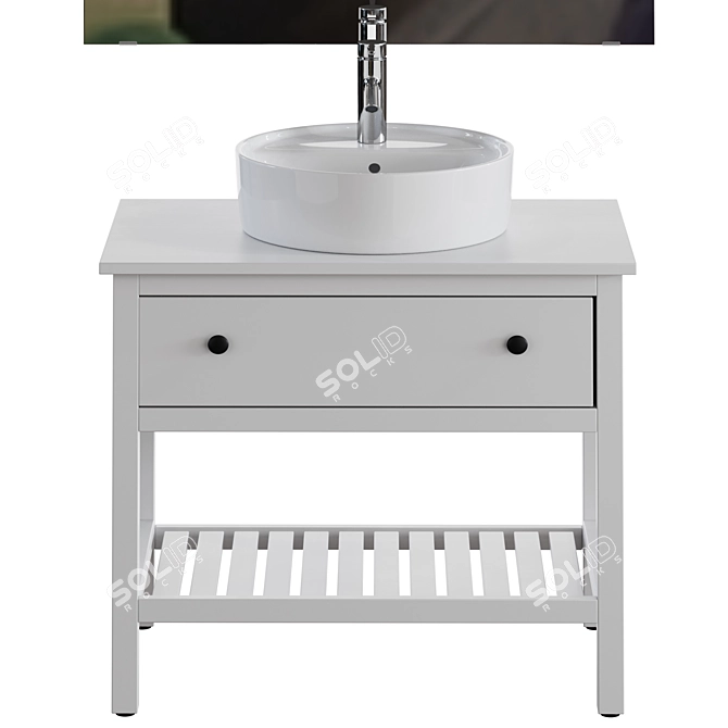 Modern Bathroom Furniture Set: HEMNES / TORNVIKEN 3D model image 9
