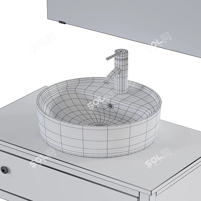 Modern Bathroom Furniture Set: HEMNES / TORNVIKEN 3D model image 10