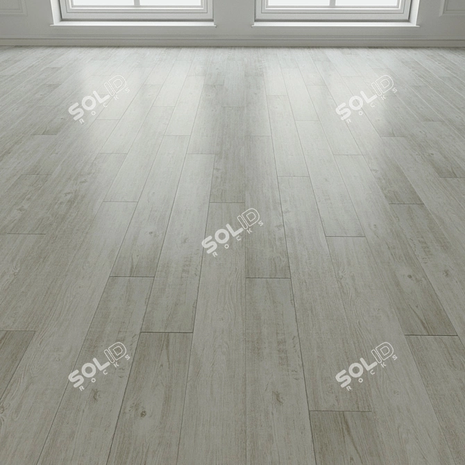 Sylphide Laminate Parquet Tiles: High-Resolution, Seamless Installation 3D model image 3