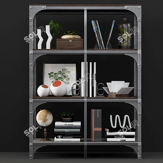 FJELLBO Black Shelf - Stylish and Functional Storage Solution 3D model image 1