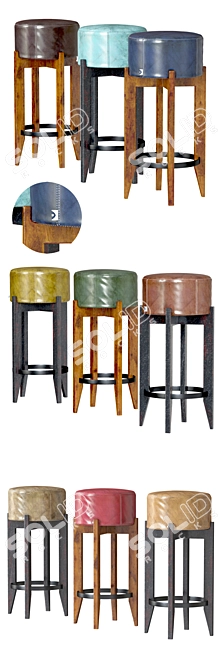 Leonardo Barstool by Pure Furniture 3D model image 2