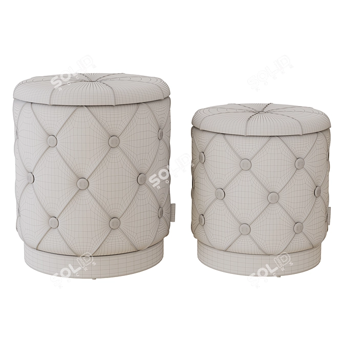 Paris Ottoman Set: Small + Big 3D model image 3