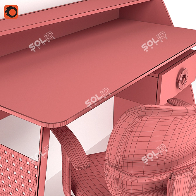 Formula Teen Writing Desk 3D model image 4