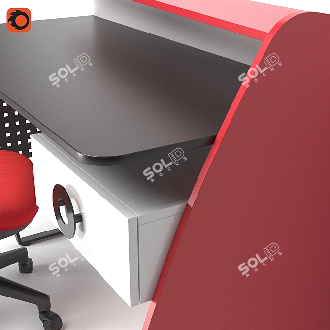 Formula Teen Writing Desk 3D model image 5