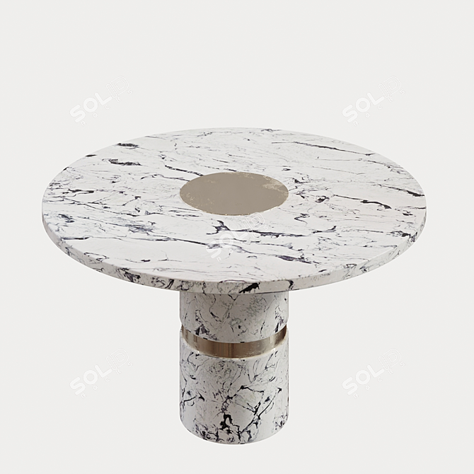 Modern Round Kitchen Table 3D model image 1