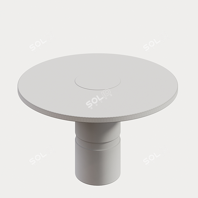 Modern Round Kitchen Table 3D model image 2