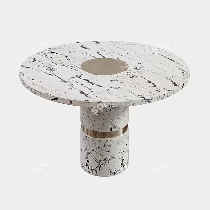 Modern Round Kitchen Table 3D model image 3