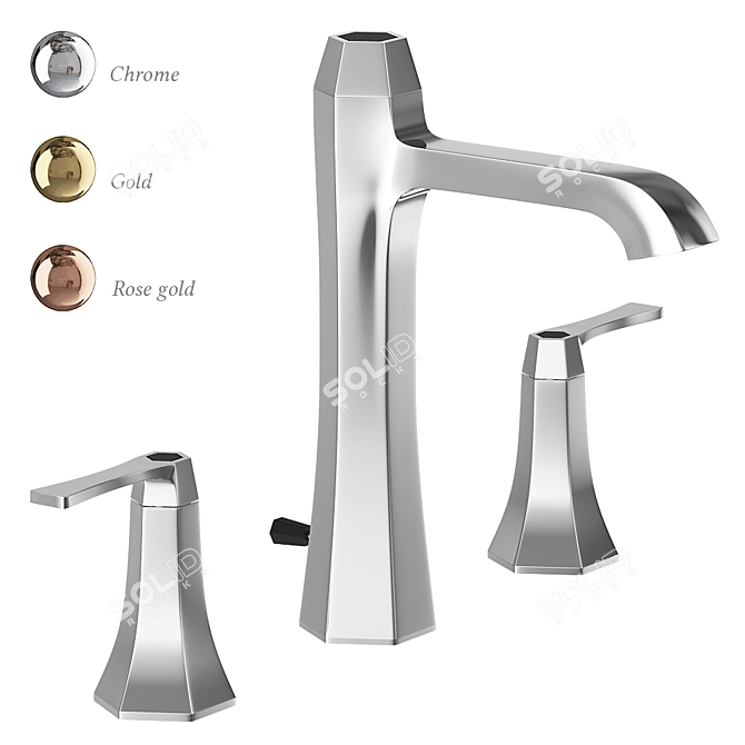 Cisal Cherie Washbasin Mixer - Elegant and Stylish 3D model image 1