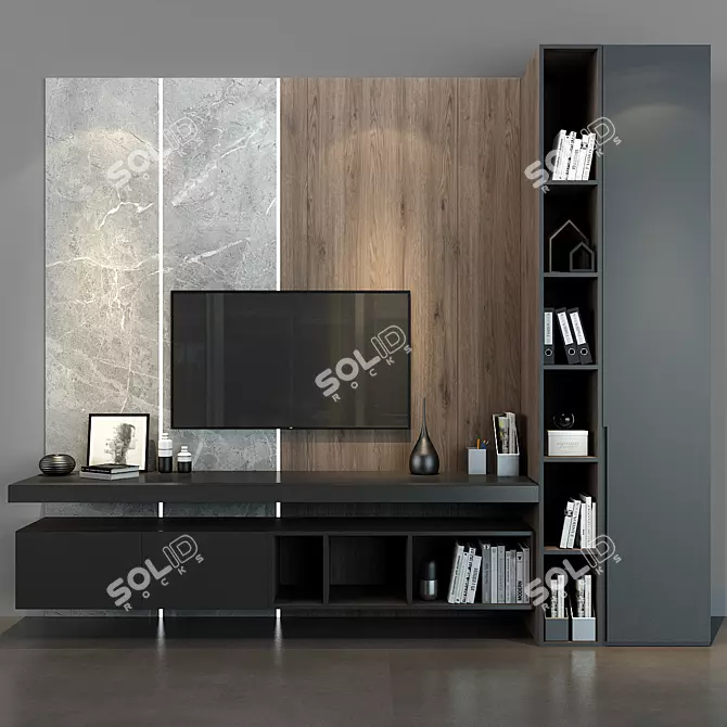 Modern Storage Solution: Furniture Cabinet 077 3D model image 1