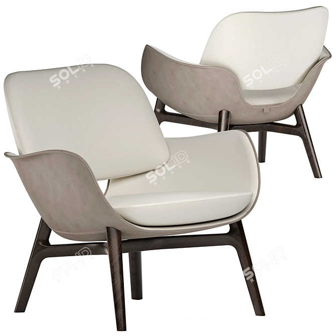 Elegant Martha Chair: Timeless Comfort 3D model image 1