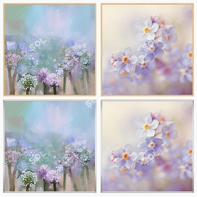 Elegant Wall Art Set 3D model image 3