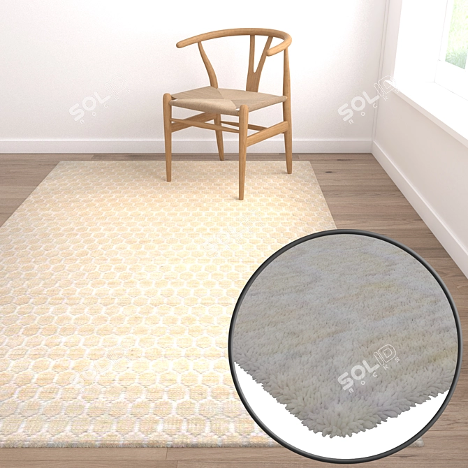 Luxury Carpets Set: High-Quality Textures 3D model image 5