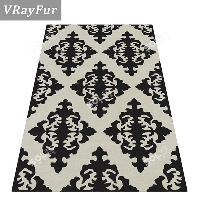 High-Quality Carpet Set with 3 Variations 3D model image 2