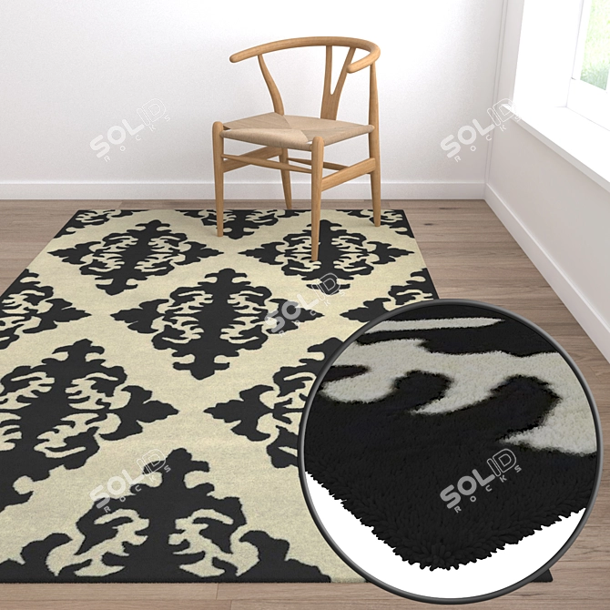 High-Quality Carpet Set with 3 Variations 3D model image 5