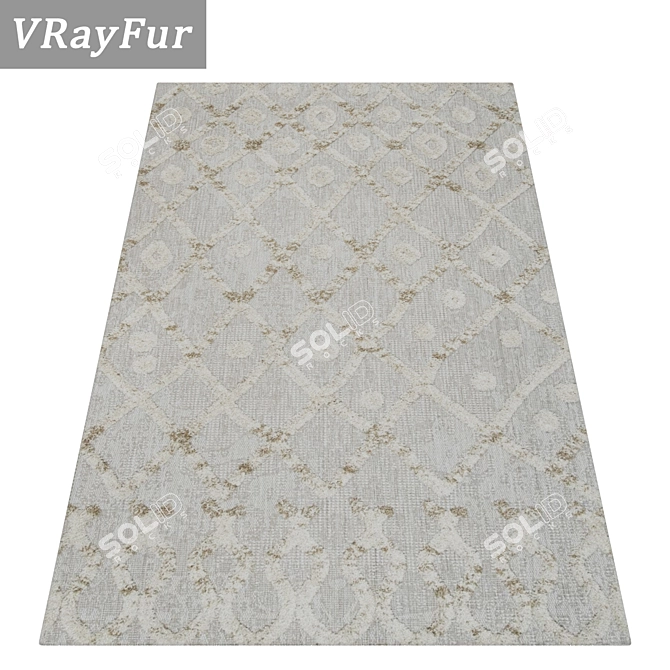 Luxury Rug Set with High-Quality Textures 3D model image 2