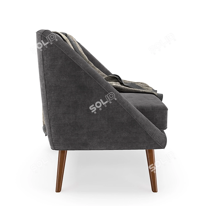 Mid-Century Modern Loveseat 3D model image 3