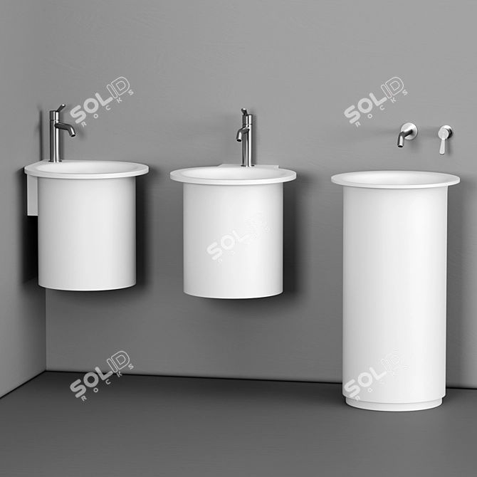 Agape In-Out Washbasin: Elegant Italian Design 3D model image 2