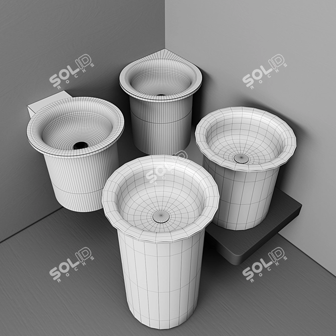 Agape In-Out Washbasin: Elegant Italian Design 3D model image 4