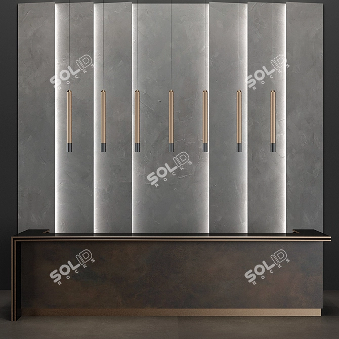 Modern Reception Desk 3D model image 1