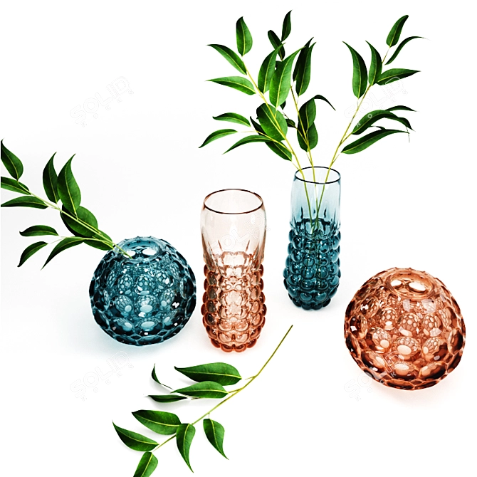 LES DEUX AMIS Vases: Elegant Décor 3D model image 2