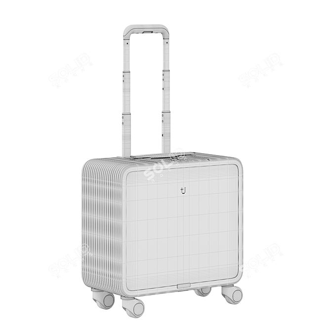 TUPLUS S2: Stylish Aluminum Carry-On 3D model image 5