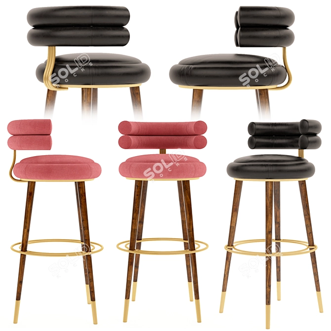 Elegant BETSY Bar Stool 3D model image 1