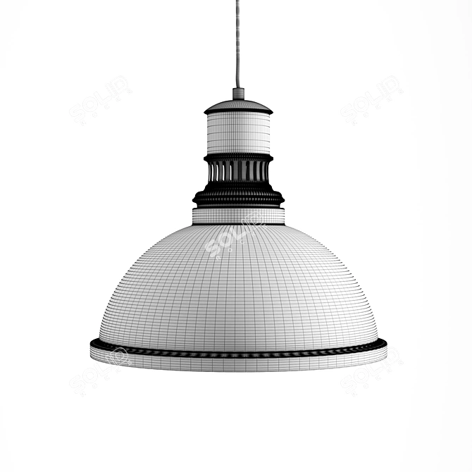 Lizia Industrial Metal Luminaire 3D model image 2