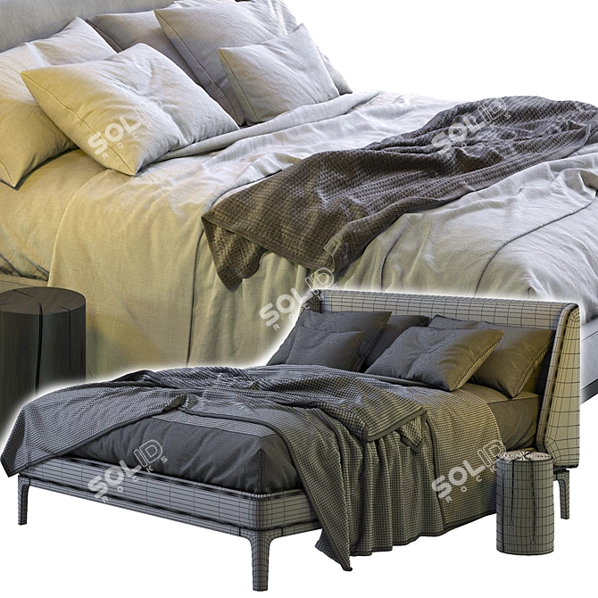 Luxury Venice Bed by Papadatos 3D model image 5