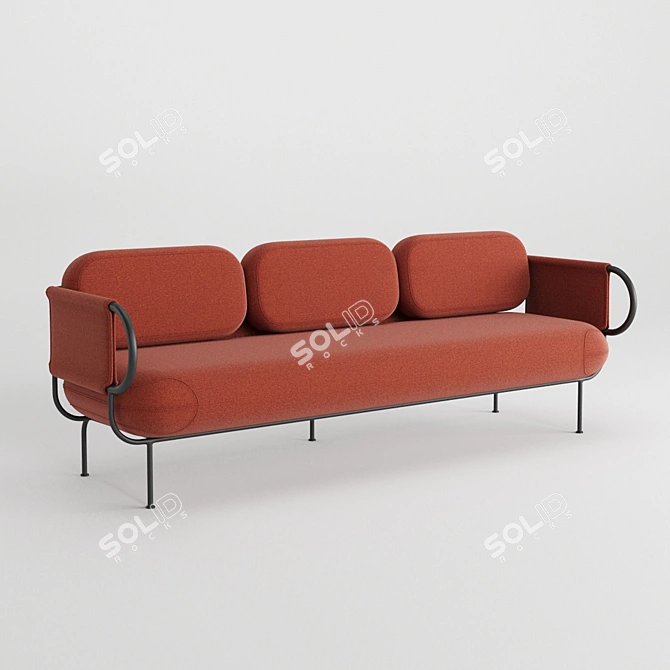 Minimalist Nave Lounge: Modern Seating 3D model image 2