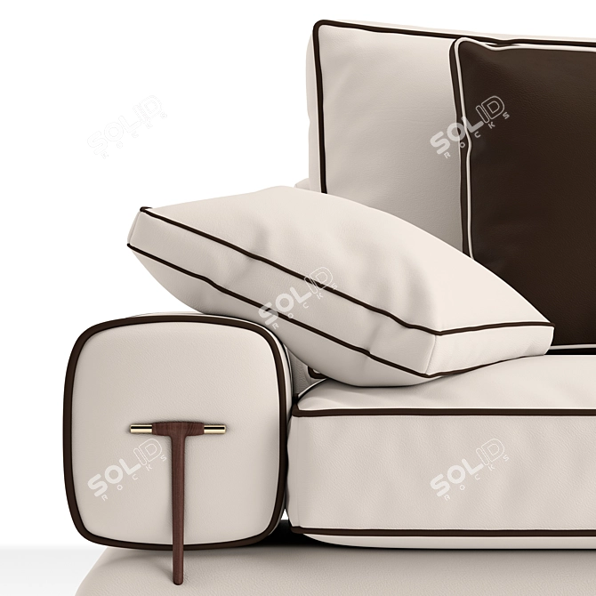 Turri Blues Sofa: Stylish and Comfortable 3D model image 2