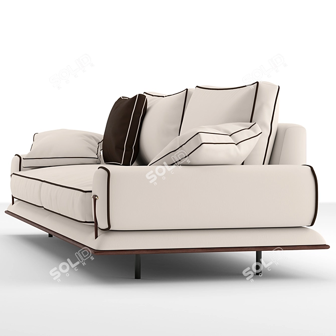 Turri Blues Sofa: Stylish and Comfortable 3D model image 4