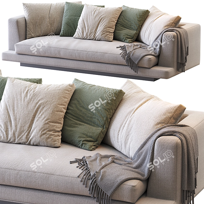 Maxalto Aurae Sofa | Luxurious & Stylish 3D model image 1