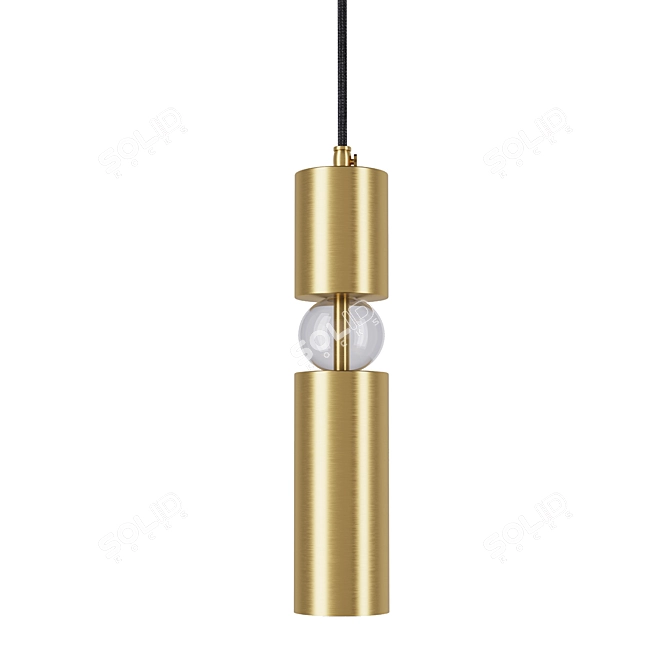 Elegant Glass Pendant Light 3D model image 1