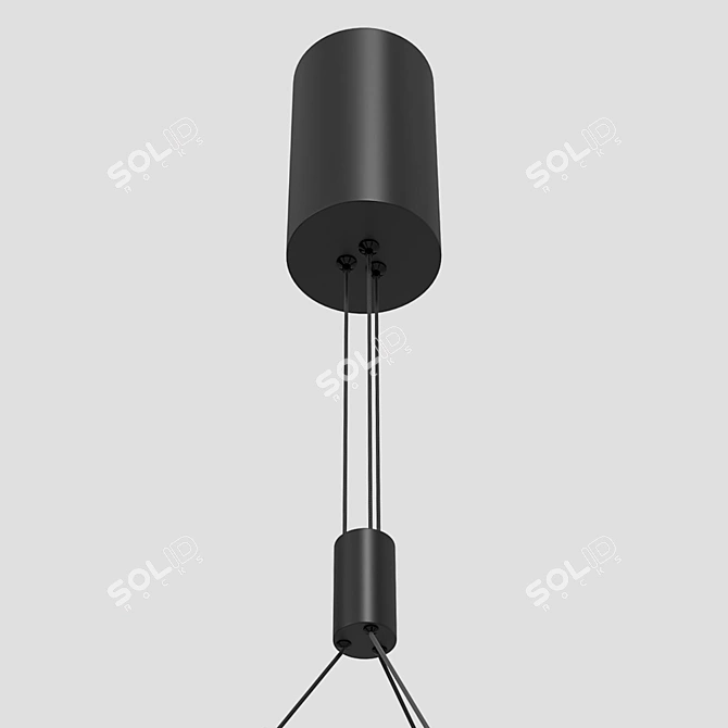 Modern 4-Light Adjustable Pendant 3D model image 4