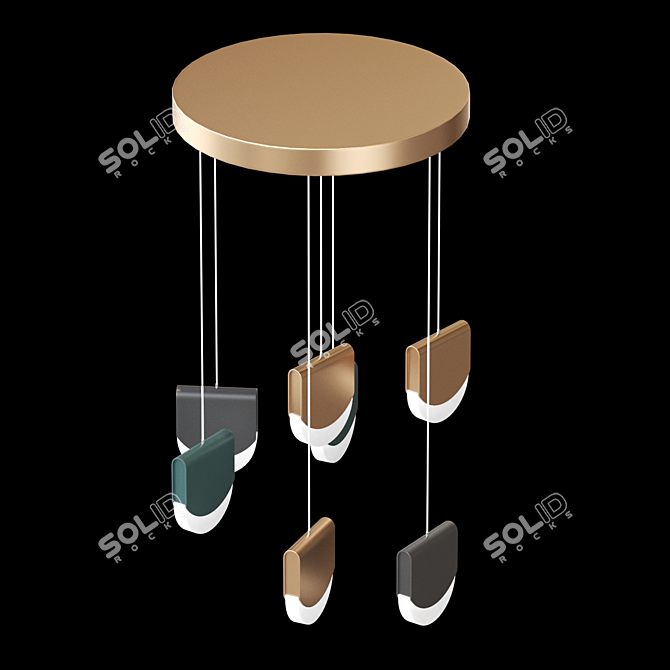 Colorful LED Pendant Lamp - Lampatron KEMPTEN 7R 3D model image 2