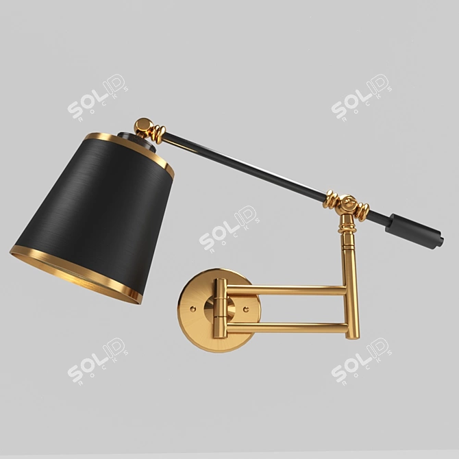 Haffington 40.1726: Modern Metal Table Lamp with Adjustable Height 3D model image 1