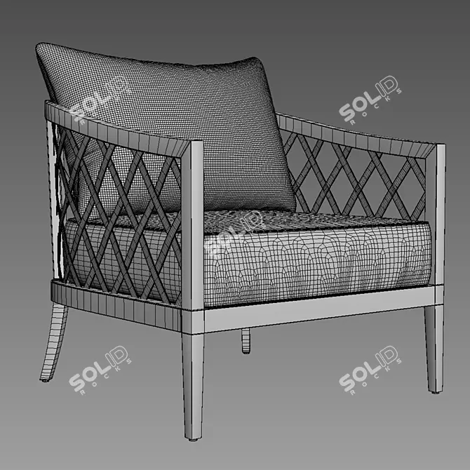 Comfort and Style: GREYSTONE Aluminum Lounge Chair 3D model image 3