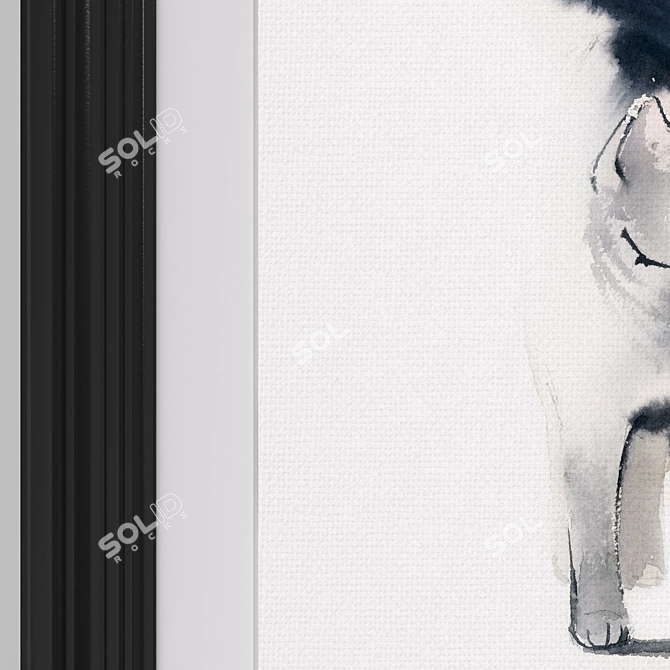 Modern Style Cat Art Collection #268 3D model image 4