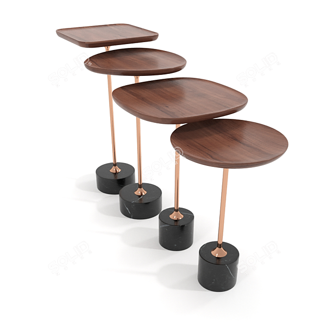 Modern Sollos Jardim Side Table 3D model image 2