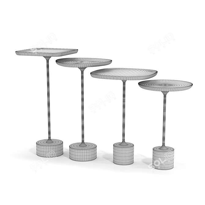 Modern Sollos Jardim Side Table 3D model image 4