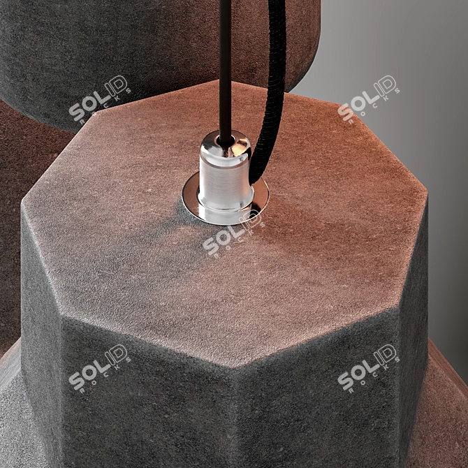 Ston Postmodern Pendant Luminaire 3D model image 2