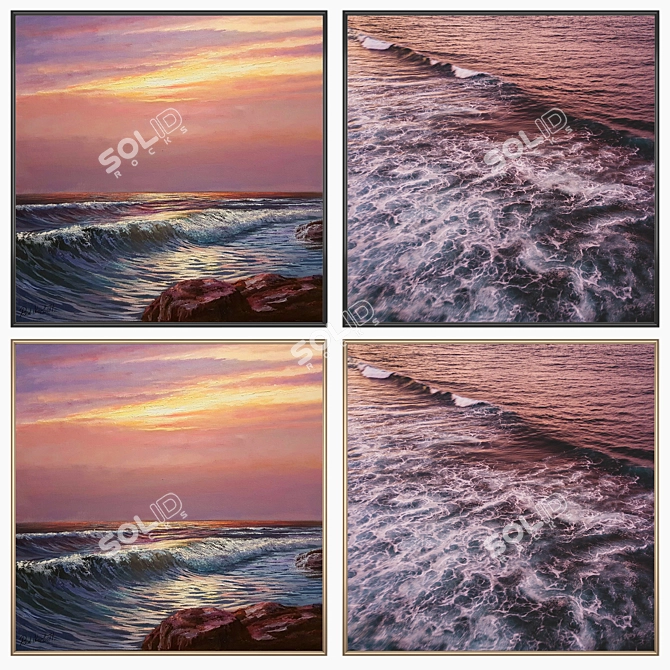 Assorted Wall Paintings Set 3D model image 2