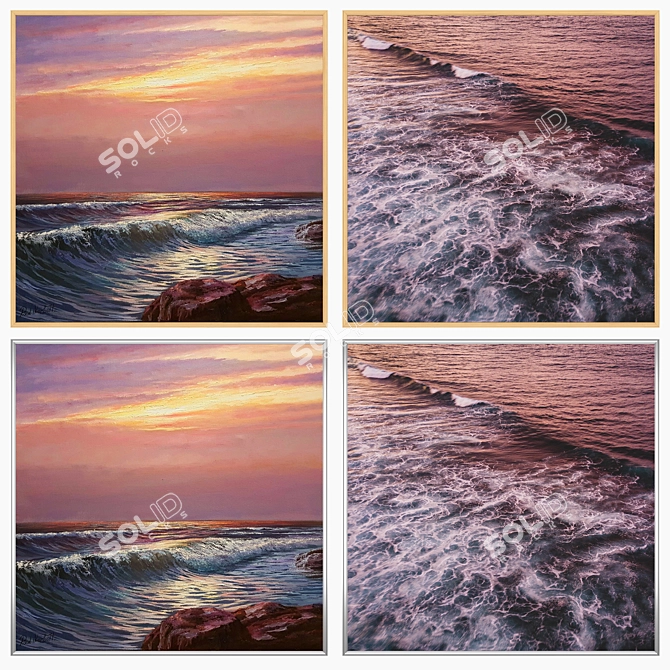 Assorted Wall Paintings Set 3D model image 3