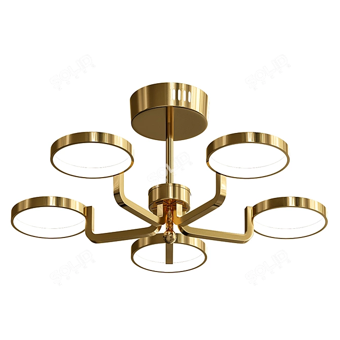 Elegant H820-2 Ceiling Light 3D model image 1