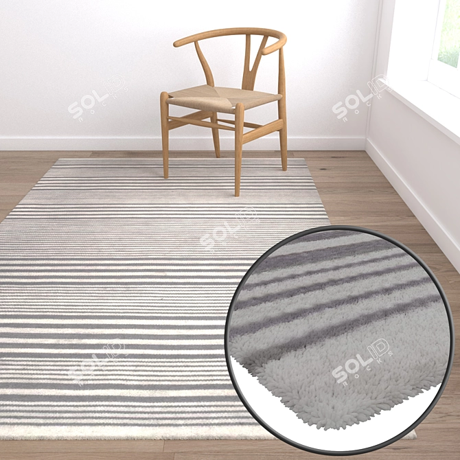 Luxury Carpet Set: High-Quality Textures 3D model image 5